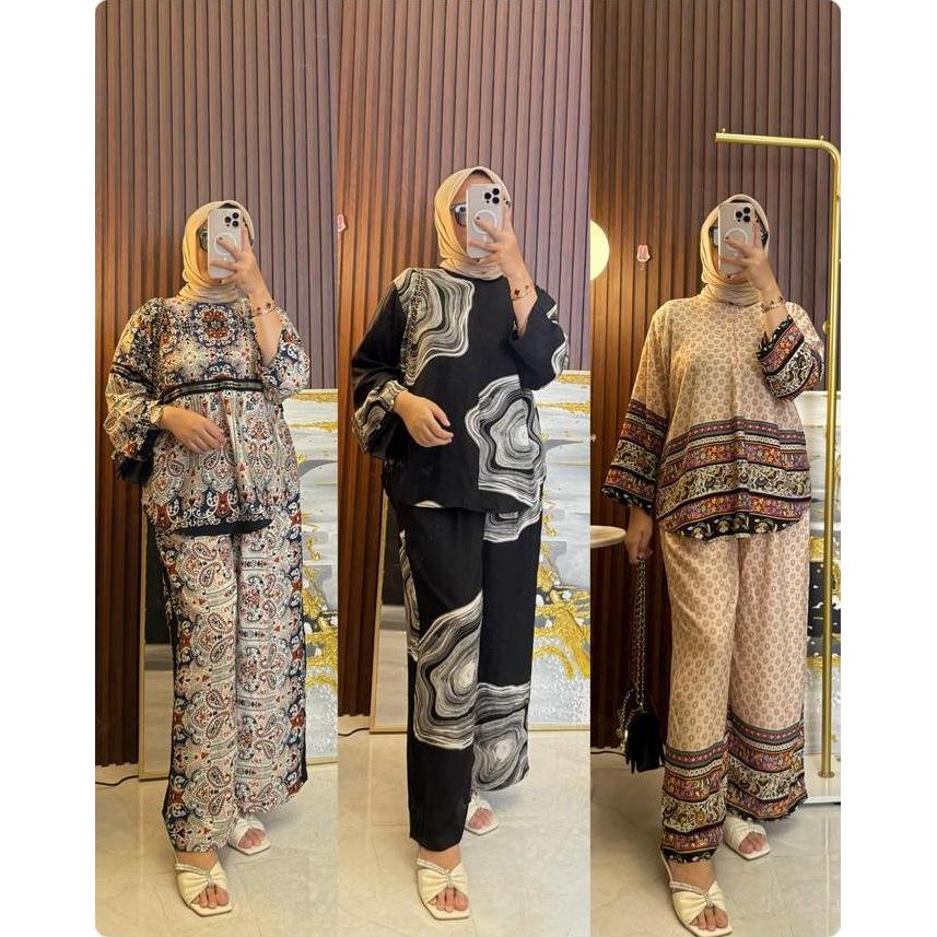 Definies - Alyssa - Alyssa Set Rayon Adem Busui Motif Kekinian Elegant