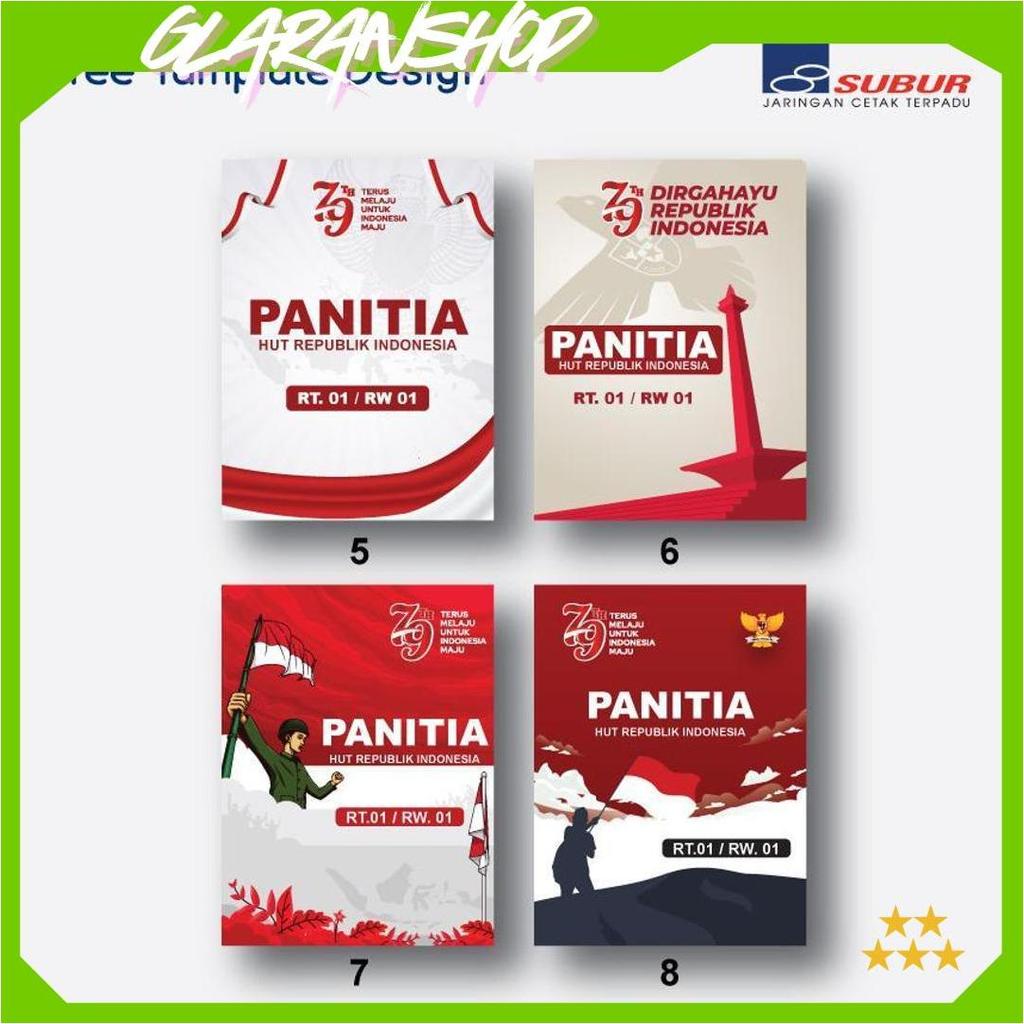 NAMETAG PANITIA 17 AGUSTUS LOMBA KEMERDEKAAN AGUSTUSAN TALI LANYARD PLASTIK NAMETAG TANDA PENGENAL P