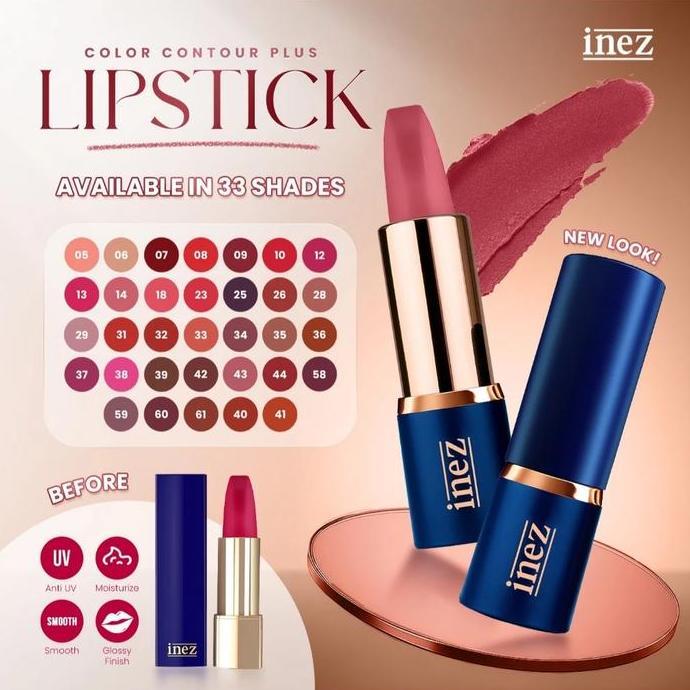 Inez Lipstick Lipstik Moist Makeup Wajah Pemerah Bibir Semi Matte Rias Pengantin Gincu Tahan Lama