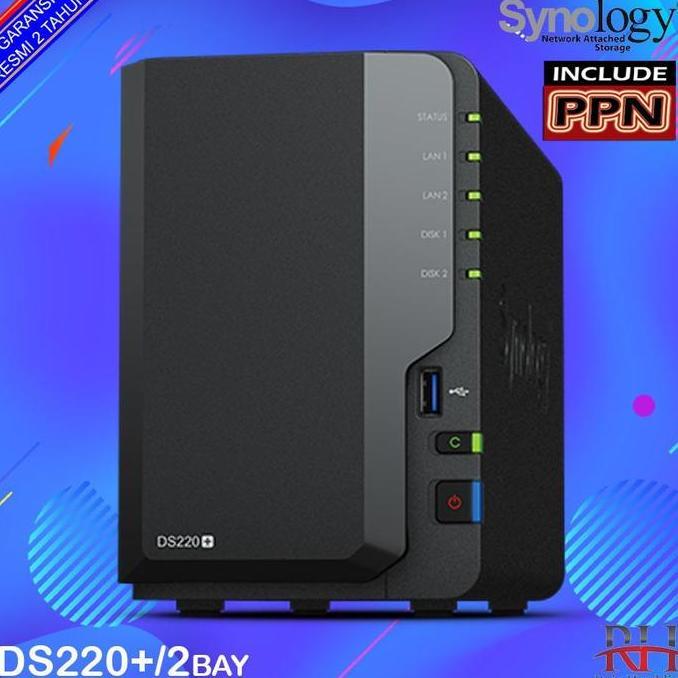 Synology Ds220+ Nas 2Gb - 2Bays, Cel J4025Dc, 2Gbe, 2Usb3.0