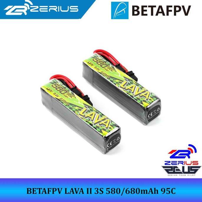 Betafpv Lava Ii 3S 580Mah 680Mah 95C Lihv Battery, 580Mah 680Mah 3S Battery