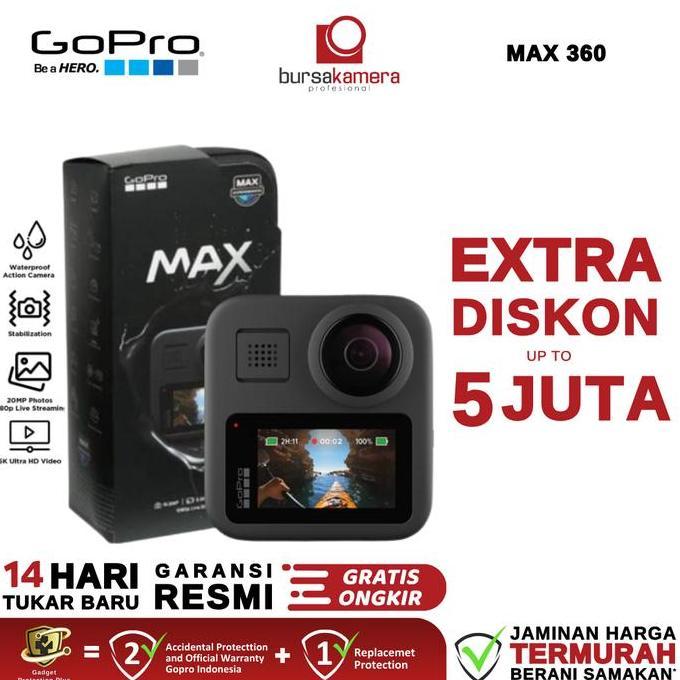 Gopro Max Action Camera 360 Go Pro Max 360 Kamera 360 Garansi Resmi