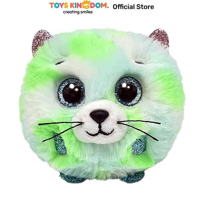 Toys Kingdom Ty Puffies Ball Boneka Hewan Cat TY95340 - Hijau Boneka Hewan Plush Karakter Koleksi An
