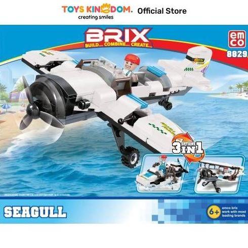 Toys Kingdom Emco 3 in 1 Set Brix Seagull 8829 Building Blocks Mainan Konstruksi Brick Set Edukasi K