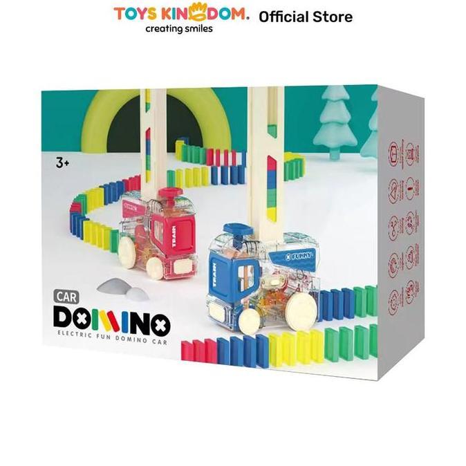 Toys Kingdom Kiddy Fun Set Domino Car - Merah Domino Train Mobil Mainan Susun Domino Permainan Anak 