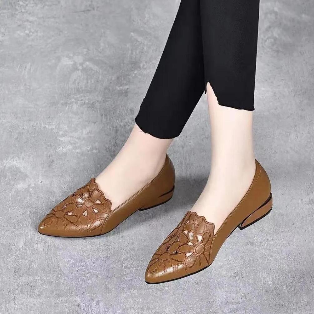 Favorit Sepatu Heels Pantofel Wanita Kulit Sintetis 3Cm