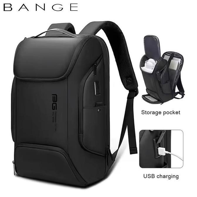 abelhandi711 - bange bg7267 tas ransel pria laptop kerja backpack usb 15.6 inch