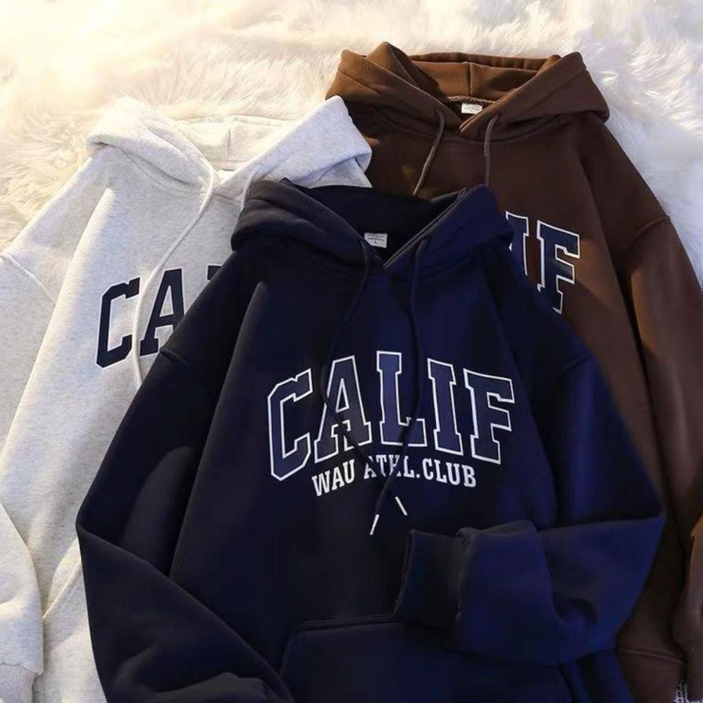 HEMAT Sweater Hoodie CALIF CLUB Jaket Jumper Pria Wanita Size M L XL XXL Bahan Babyterry