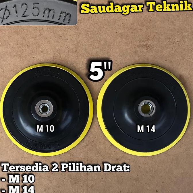5 Inch M14 M 14 Tatakan Amplas Bisa Mesin Bor