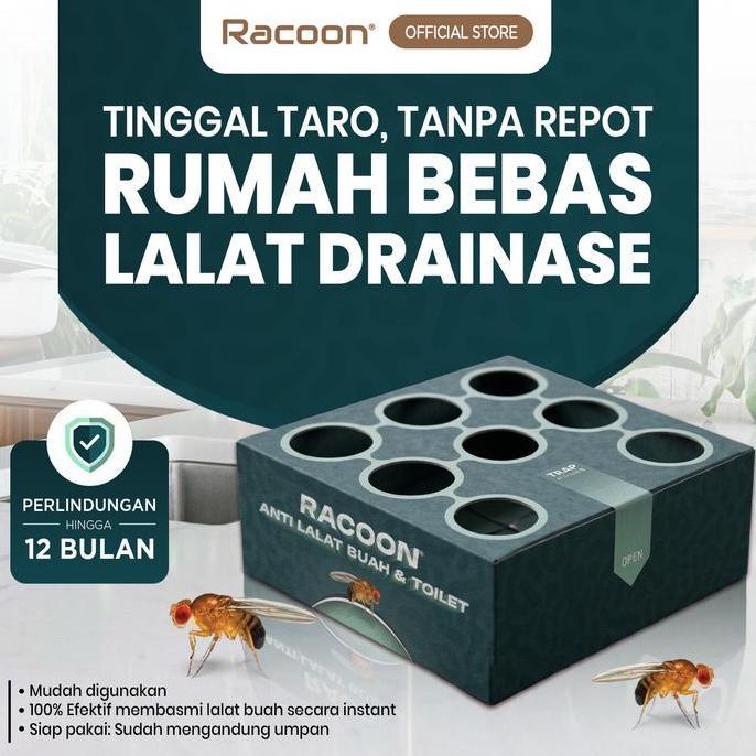 Hubafirah - Racoon FLYGON Racun Umpan Lalat Buah & Lalat Kamar Mandi