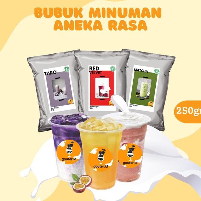 Fresh- Serbuk Minuman Aneka Rasa 250Gr / Bubuk Minuman Rasa Boba  / Bubuk Minuman Kekinian / Serbuk 