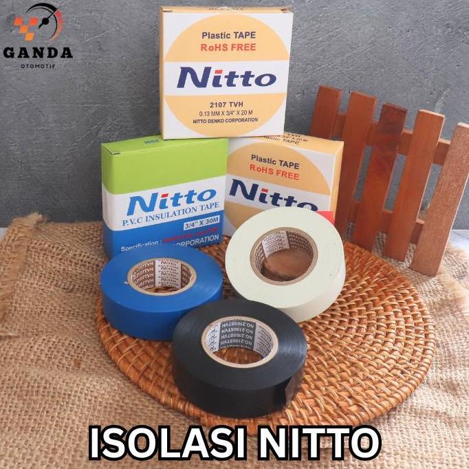MARVELDRUMB ISOLASI KABEL NITTO / TAPE NITTO / LAKBAN NITTO 3/4" x 20M & 30M