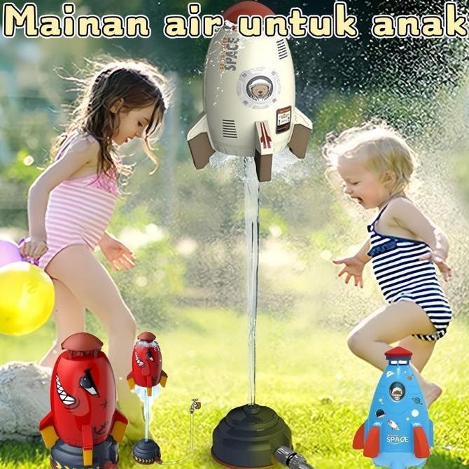 CAOROKY Mainan Anak Peluncur Roket Terbang Mainan Roket Air Mainan Jet Sprinkler Mainan Roket Air Be