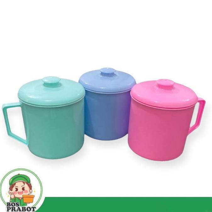 Cellme- Mug Plastik Jumbo Mug Plastik 1 Liter Kitchenre Mug Jumbo Bertutup