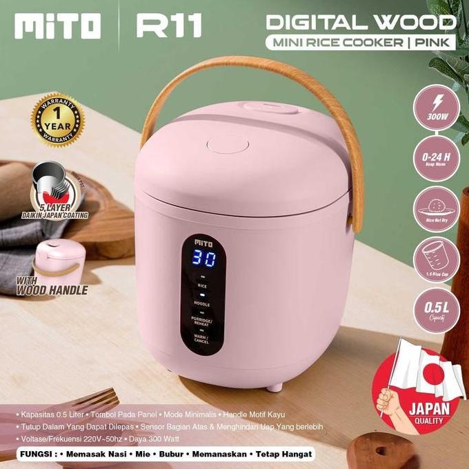 Set- Mito Rice Cooker Mini R11 Kapasitas 0.5Liter | Rice Cooker Mini Mito R 11 | Mito Rice Cooker R-