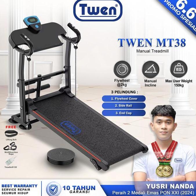 Yougood- Twen Mt Mt8 Mt31 Mt38 Treadmill Manual Alat Fitness Multifungsi Twen