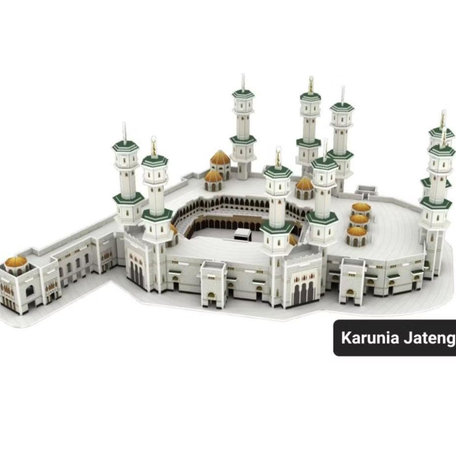3D PUZZLE MASJIDIL HARAM KABAH MEKAH MINIATUR BUILDING ARCHITECTURE TOYS MAINAN EDUKATIF ANAK MAKET