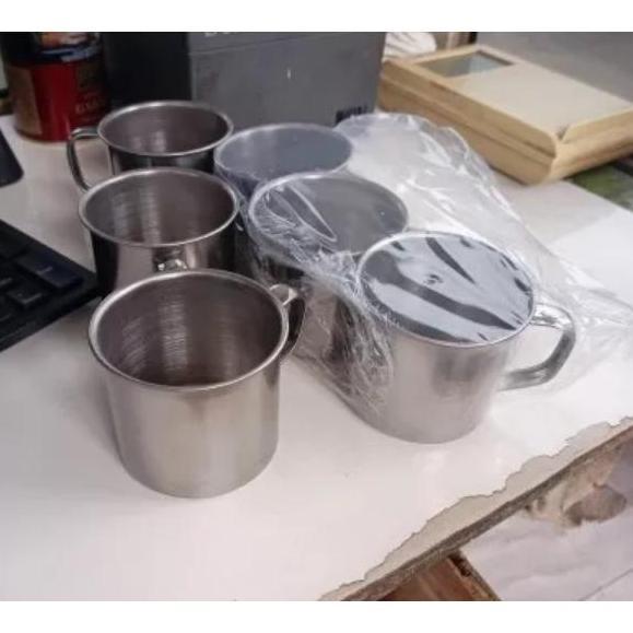 Cellme- 1Pcs Mug Stainless Diameter 7Cm / Cangkir Kecil Stainless Cangkir Kopi Cangkir Teh