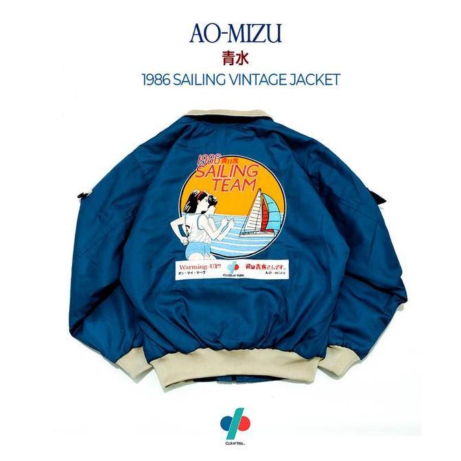 Bidushopseller71 - AOMIZU CLUB of 1986 Sailing Vintage Jacket / Jaket Jepang Oversize Bomber Flight 