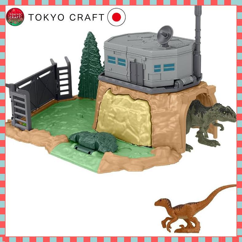 Mattel Jurassic World New Dominion Mini Figure Playset - Dino Rampage Gigantosaurus & Mosasaurus