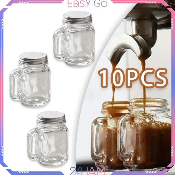 Isi 10pcs Cangkir Espresso Mini 40ml Espresso Shot Mini Mug Portable Espresso Jar Mini Mini Shot Gla
