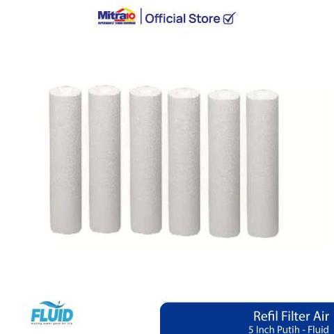 Refil Filter Air 5 Inch Putih - Fluid Kayu