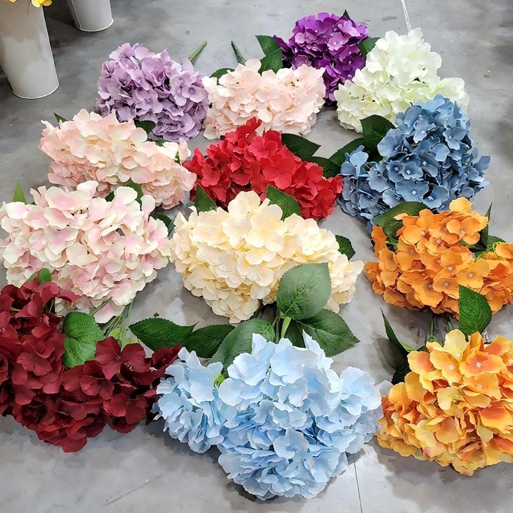 [Harga Grosir]Bunga Hortensia Jumbo Artificial hydrangea bunga artificial dekorasi 5 cabang