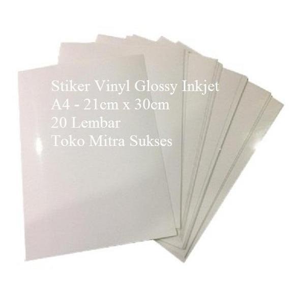Cuy- Stiker Vinyl Glossy Inkjet A4