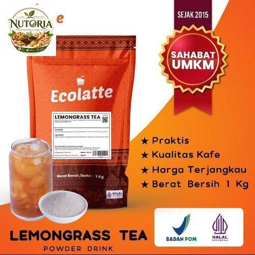 Ecolatte Lemongrass Teh Bubuk Minuman 1Kg Usaha Minuman UMKM