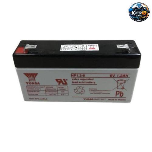 Battery Yuasa NP1.2-6 6V 1,2Ah, Yuasa 6V 1.2AH, Baterai Yuasa 6V 1.2Ah