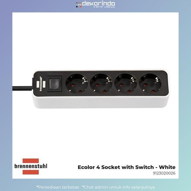 brennenstuhl Ecolor 4-Socket Stop Kontak