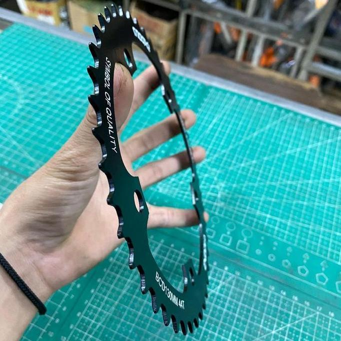 Bike- Chainring Single Speed 44T 46T 48T Exodus Bcd 130 Fixie Chain Ring Hitam Sepeda Mtb Folding Fi