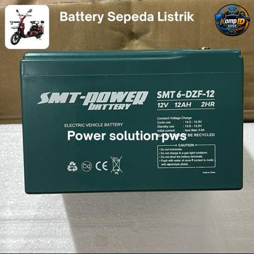 Baterai Selis SMT 6-DZF-12 12v 12ah Accu Aki Motor Listrik 6 DZF 12