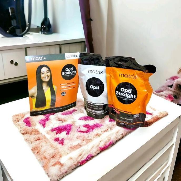 Haircare- Matrix Mini Opti Straht+ Opti Smoothing(Obat Pelurus Rambut)Isi 2 Sachet(Step1&Step2)