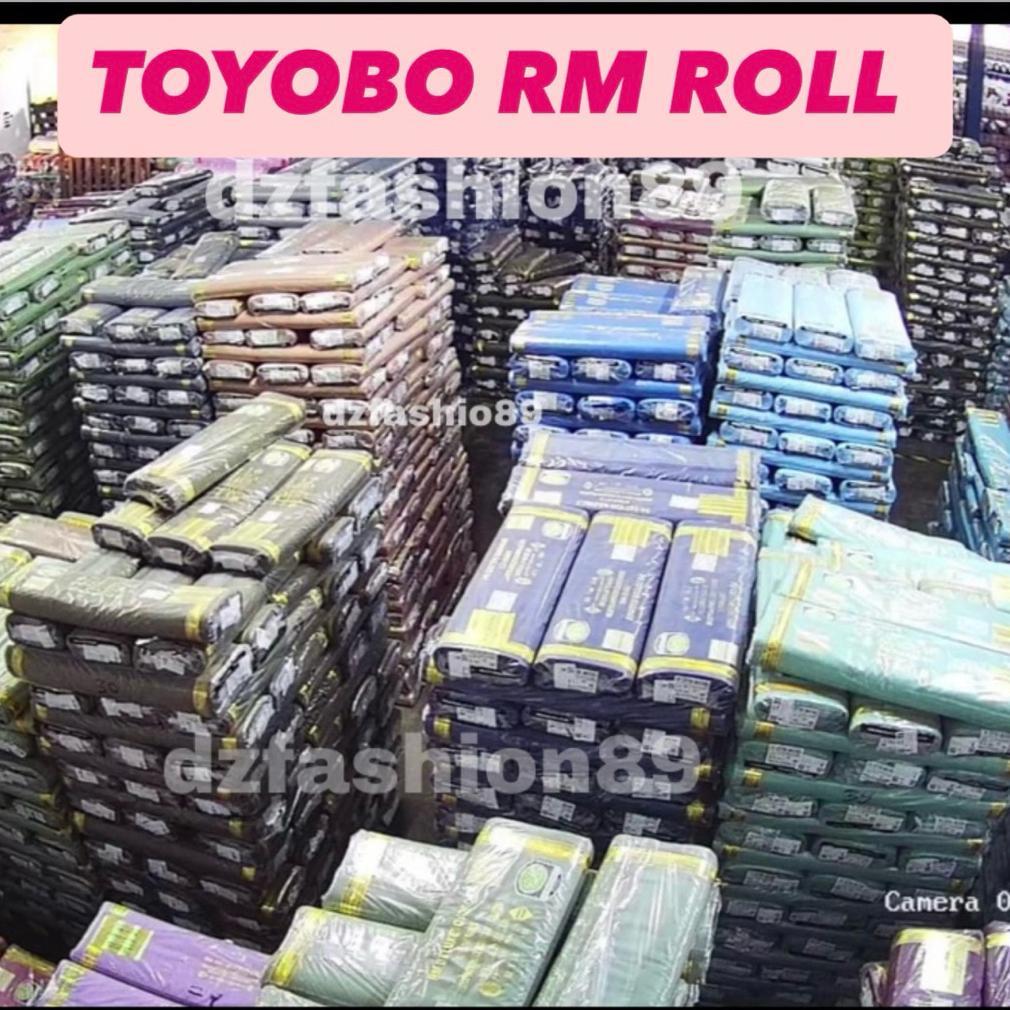 grosir kain toyobo 1 roll polos - kain katun toyobo Royalmix roll
