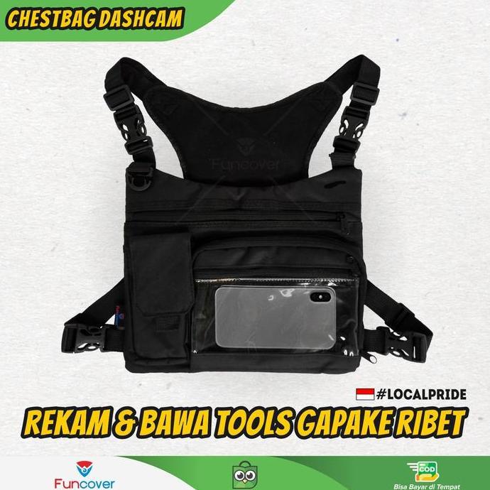 PIPOTEL Chestbag Tas Dada Tactical Record Candid Camera Gadget Motor Funcover