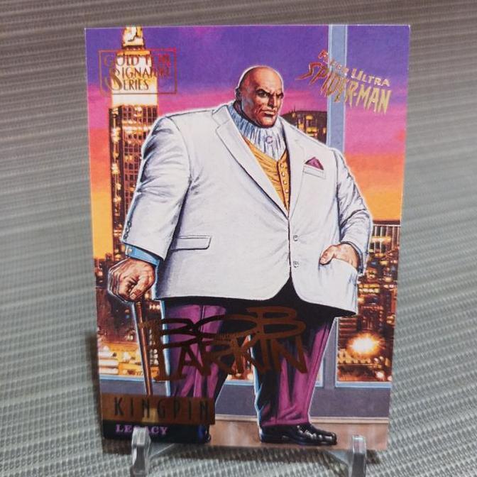 Fleer ultra spiderman 1995 kingpin gold foil signature