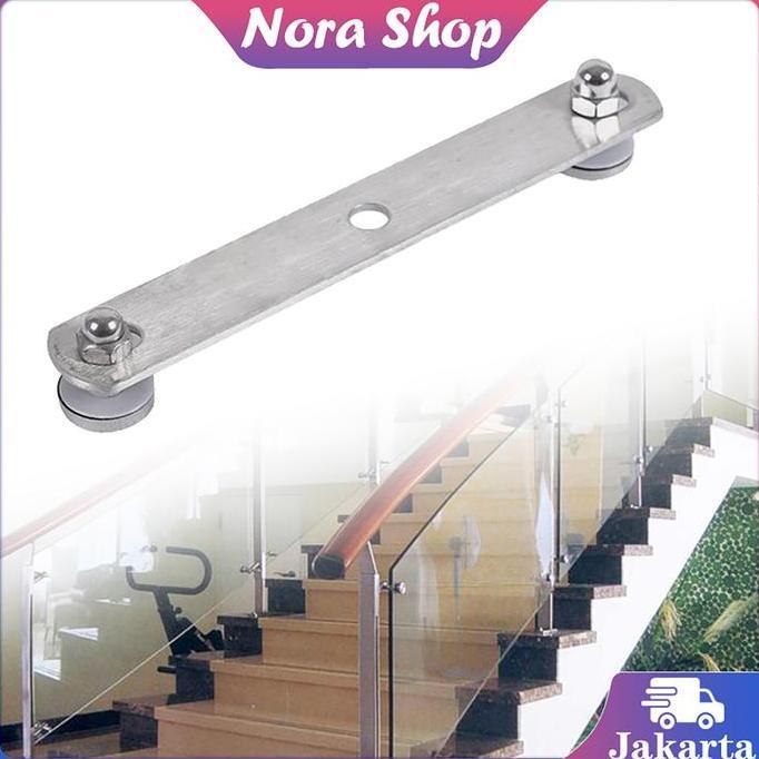 BYURBYUR Penjepit Kaca Stainless Tiang Railing Kaca Ambalan Jepit Kaca Penjepit Kaca Sayap Railing T