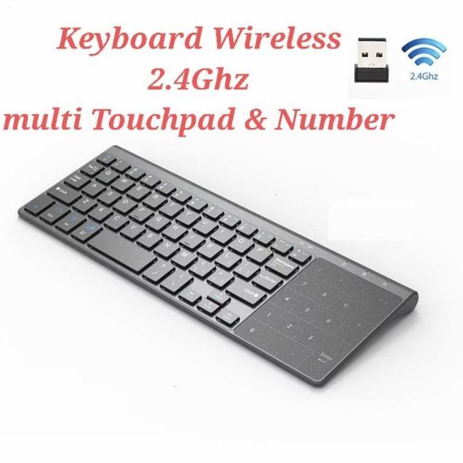 Pilihan - 2.4Ghz Wireless Mini Keyboard Touchpad Tombol Angka X136 Not Logitech