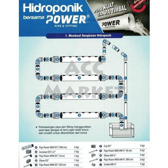 Promo Hidroponik Set Pipa Power Paket Peralatan Paralon Diskon