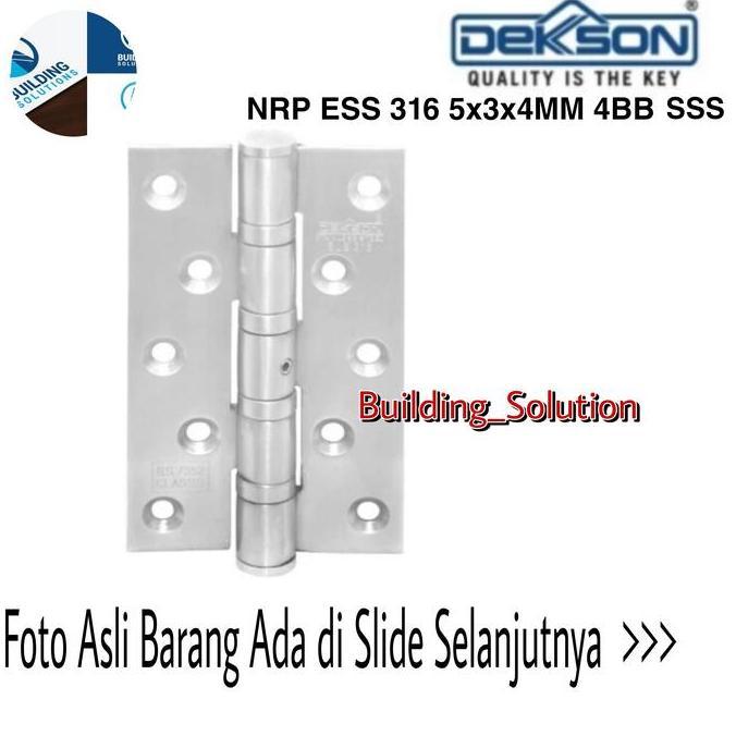 Engsel Dekkson Ess 316 5X3X4Mm 4Bb Nrp Sss Sus 316 - 5 Inch Dekson