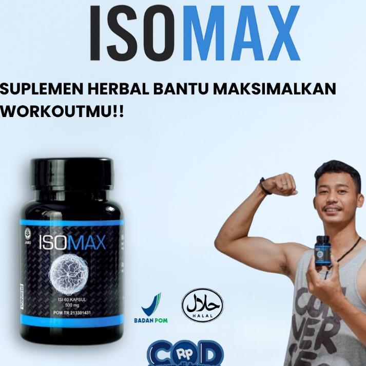 Isomax Penambah Massa Otot & Stamina | Suplemen Gym Fitness Pria Wanita Bpom