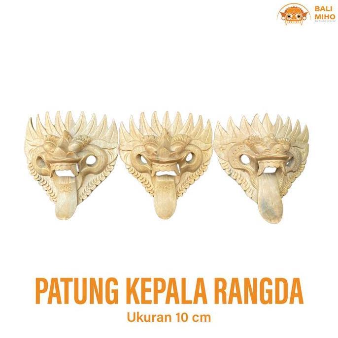 @@@@] Patung Topeng Rangda Mini - Topeng Leak Mini -Rangda Kayu - Tapel Leak