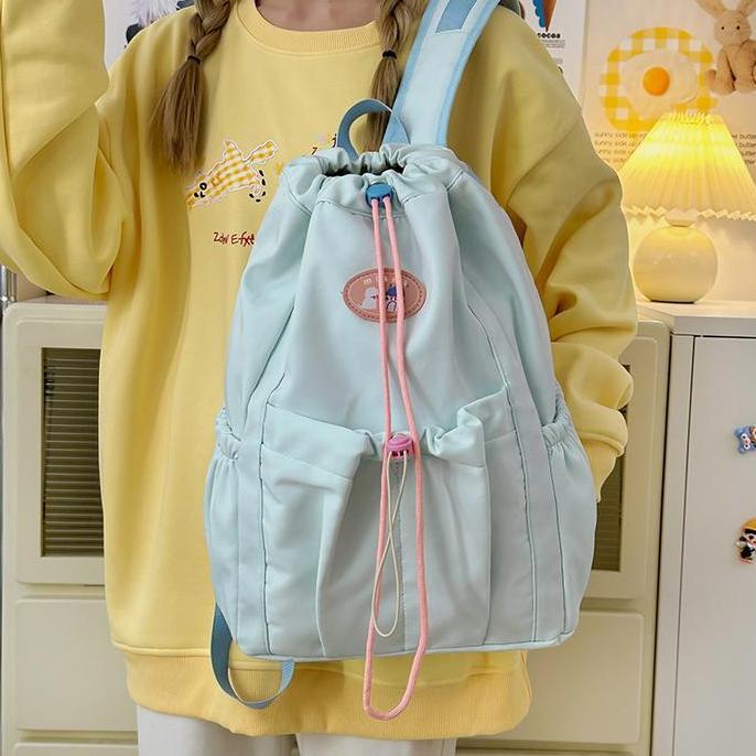 Mismi Isabella Bag Tas Ransel Wanita Stylish Tali Serut School Backpack Perempuan Korea - 47I PSS