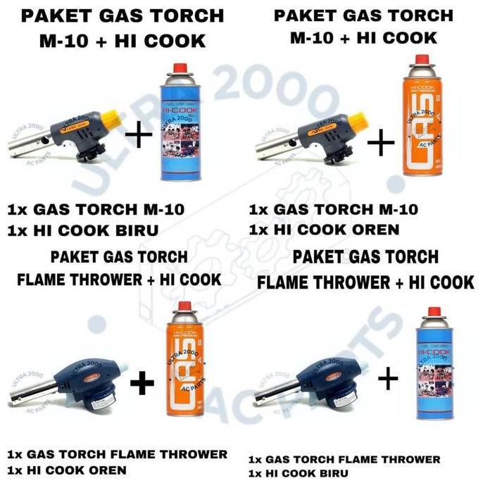 GAS TORCH BLOW TORCH / Paket + 1 Gas Hi Cook