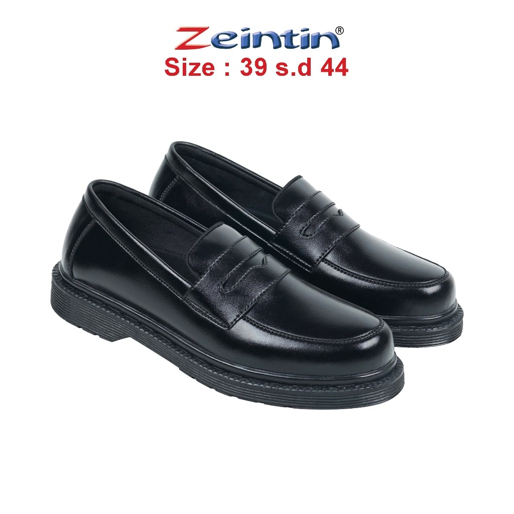Zeintin - Sepatu Pria Loafers Kulit Sintetis Hitam Docmart Pria Sepatu Pria Hitam OD