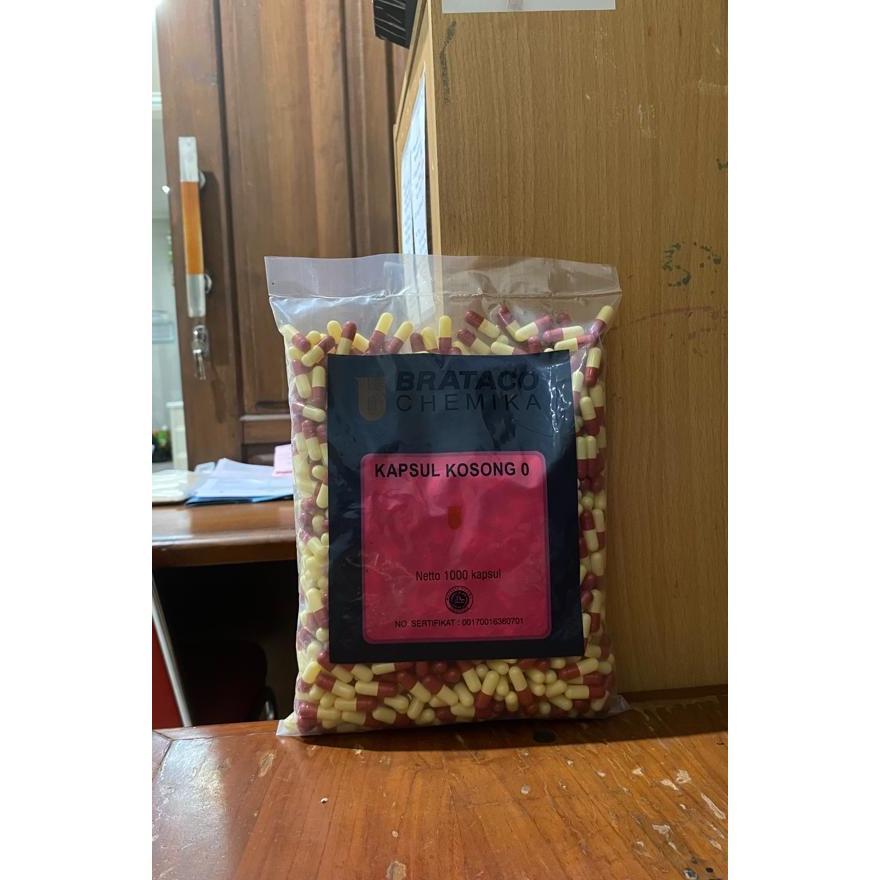 Kapsul Kosong 0 Merk Brataco Chemika 1 Zak Isi 1000 Kapsul
