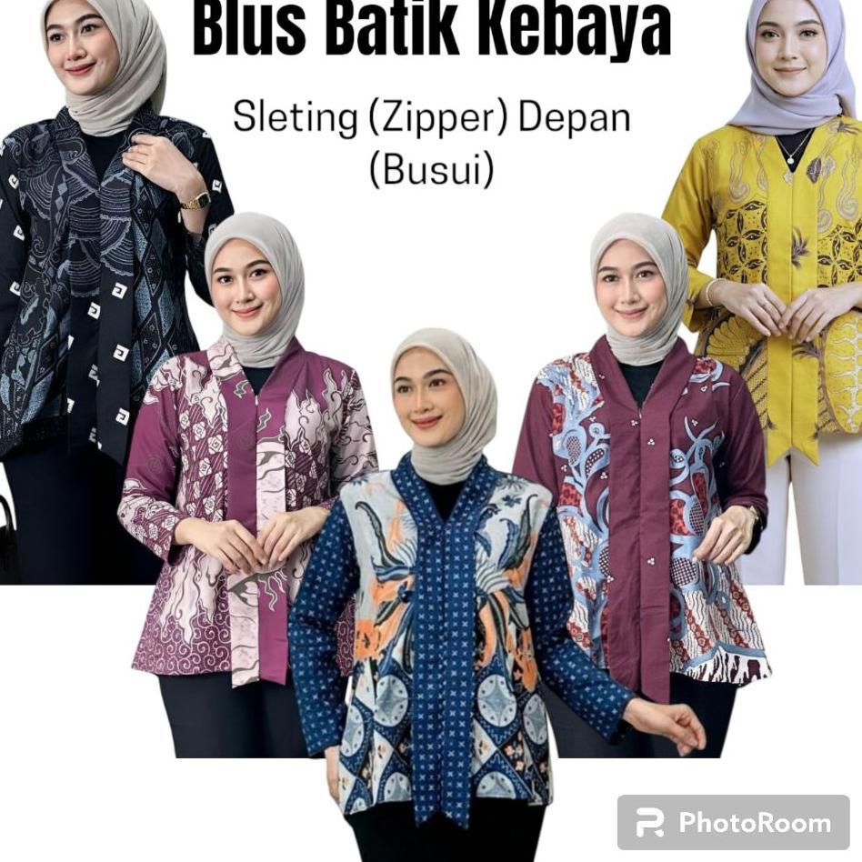 Blouse Atasan Batik Wanita Blus Batik Blarak Pancal