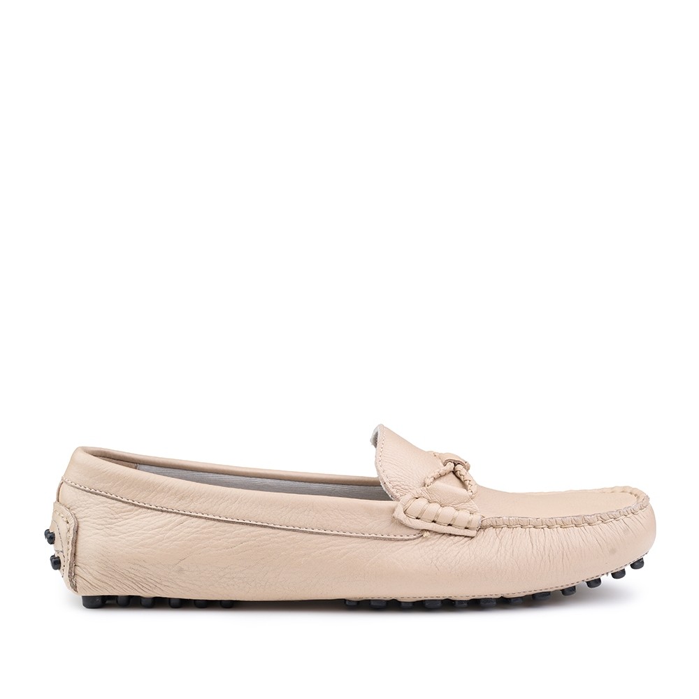 Prabu - Sepatu Kulit Mocassin Wanita Risma Beige Milling
