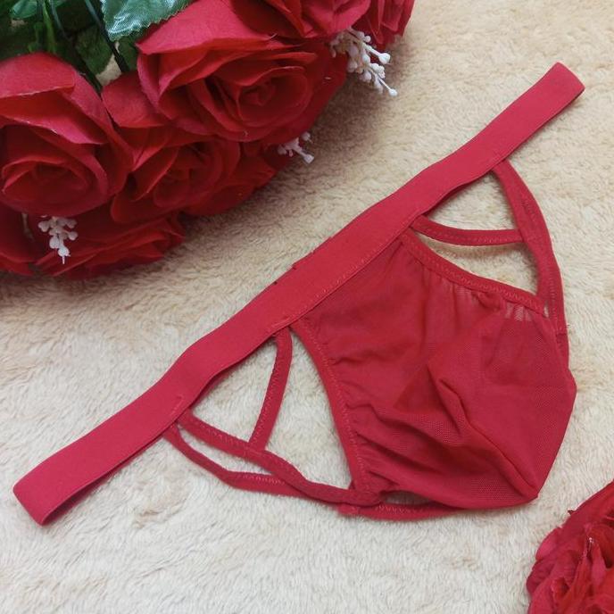 Cueca - Celana Dalam Pria Transparan G String Pria Open Men'S 4Y051 Nyaman Boxer Cowok Dewasa Pendek